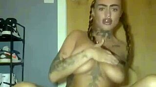 Big titty goth fingers herself to cum so hard! 😍