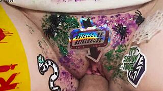Beetlejuice masturbates and has hot sex with toys
