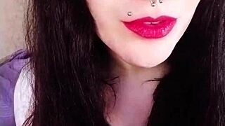 Backstage of a hot brunette