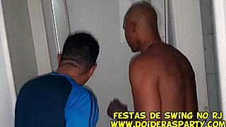 Group sex with hardcore anal featuring hot milfs Monique Lopes and Bianca Naldy with Leo Ogro.