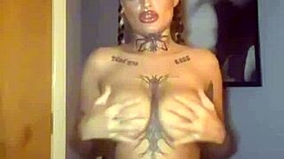 Big titty goth fingers herself to cum so hard! 😍