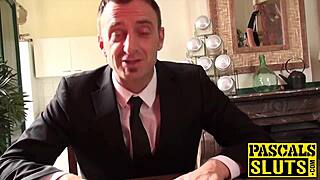 British brunette feels intense pleasure in bondage and anal with maledom