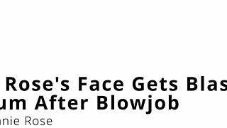 Minnie rose gets facial after blowjob backstage