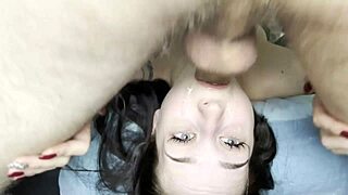 i love how she takes my cock balls deep in her mouth, that pretty brunette deepthroating me so sexy