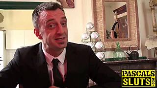 British brunette feels intense pleasure in bondage and anal with maledom