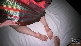 Thai beauty in thong drips wet in bedroom, so hot! 🔥