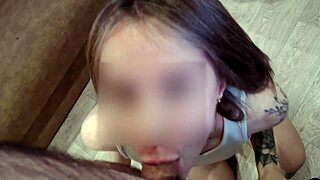 Juicy pov blowjob from cute babe with small tits and sexy fetish vibes.