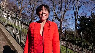 Bianca Belle, a 27-year-old Kabyle, flashes her skinny frame in memory