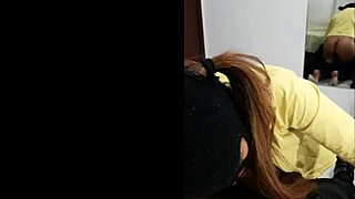 The boss can't leave my ass after doggy style sex.