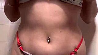 Watch this curvy Latina brunette flaunt huge natural tits in solo compilation