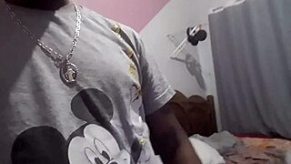 Tattooed black guy cums hard on my Brazilian friend 😏💦