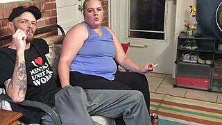 Cheating Wife Exposed Sucking Neighbor with Cigarette in Hand