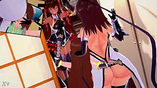 just saw this horny hentai shemale slut with a big ass getting wild.