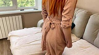 Damn! Cheating by fucking wife’s boss in kitchen!