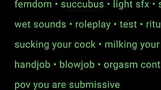 Succubus summon in erotic audio with goth mommy dominating the scene.