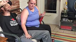 Cheating Wife Exposed Sucking Neighbor with Cigarette in Hand