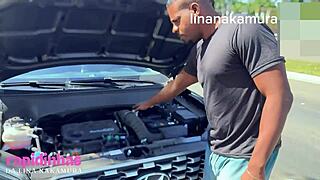 gave my pussy on the highway without a condom to a hung trucker who fixed my car - lina nakamura