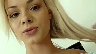 elsa jean loves jerking off huge monster cocks with her smooth hands until cum covers them
