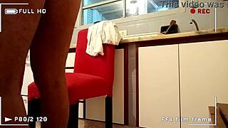 Caught Stepdad Recording Kitchen Fuck!