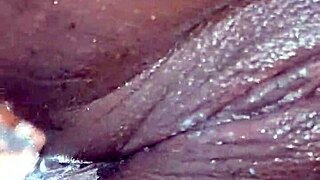 double penetration session ends with a massive squirt load on ebony big ass