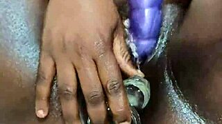 double penetration session ends with a massive squirt load on ebony big ass