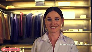 Close Friend Jeny Smith Strips to Tease a Man in Clothing Store