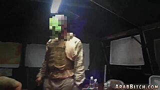 Teen sneaks into the army base for solo anal play with a dildo, showing off her natural hairy body