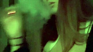 artemisia love flashes her big tits while smoking outside