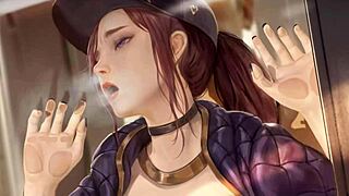 akali, why are you blackmailed on this train cartoon?