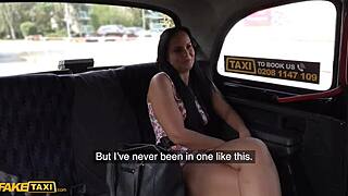 Fake taxi cabbie drills tattooed teen Jennifer Mendez hard