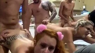 Three Wild Chicks Bending Over for Hot Doggystyle Action in a Steamy Amateur Orgy. Voyeur Cuckold Thrills Await!