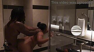 She took that monster cock so well in the shower!