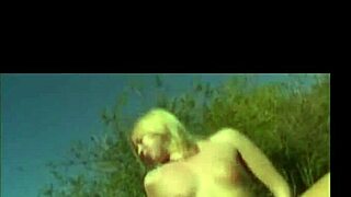 British blonde Lisa Trisconi in group assfucking gangbang