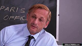 Uh, sexy big booty student got, like, slammed by teacher's huge cock... oops!