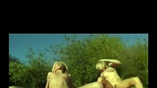 British blonde Lisa Trisconi in group assfucking gangbang