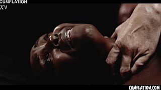 Black beauty Zaawaadi gets extreme cumflation in wet interracial pounding