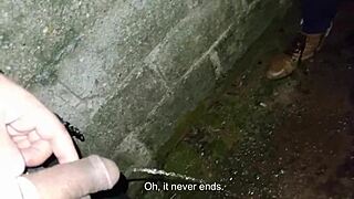 Couple Peeing and Having Sex in Public Behind Church