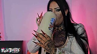 Big-boobed Ashley Cumstar gets rough and messy in action