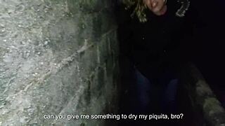 Couple Peeing and Having Sex in Public Behind Church