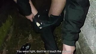 Couple Peeing and Having Sex in Public Behind Church