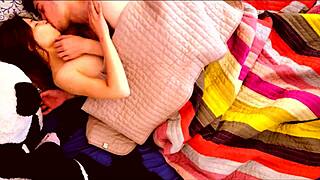 sexy couple making love in their homemade video