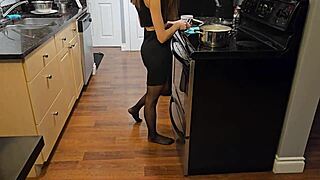 I fucked my petite step sister in the kitchen, oops