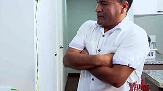 i’m blown away watching papa catch his son with a busty girlfriend and teach fucking.