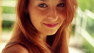 Amazing teen 18+ masturbates with legs spread.