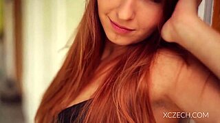 Amazing teen 18+ masturbates with legs spread.
