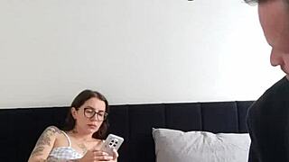 Beautiful homemade video with a deepthroat babe and a big cock