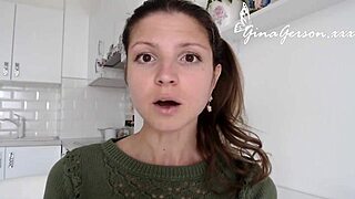 Gina Gerson Shares Intimate Homevideo Interview for Fans with Russian Blonde Charm. Petite Pornstar Answers Questions in Part 2.