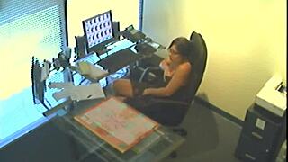 Office Slut Caught Masturbating on Hidden Cam at Work