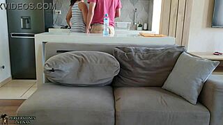 hey, my boyfriend introduced me to his stepdad and we fucked while cooking together