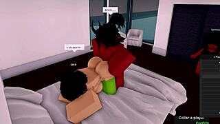 demon banging roblox hoe while girlfriend watches, damn crazy! 😈